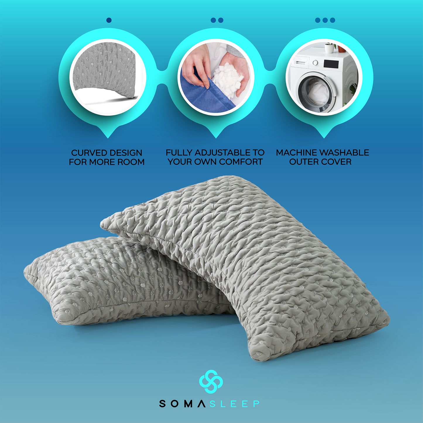 SelectSoma SomaSleep Cooling Pillow for Hot Sleepers with Lavender Scent  - Buy 2 get 30% Off