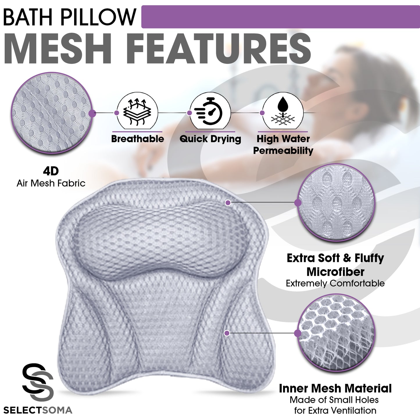 Bath Sofa - Back bath pillow