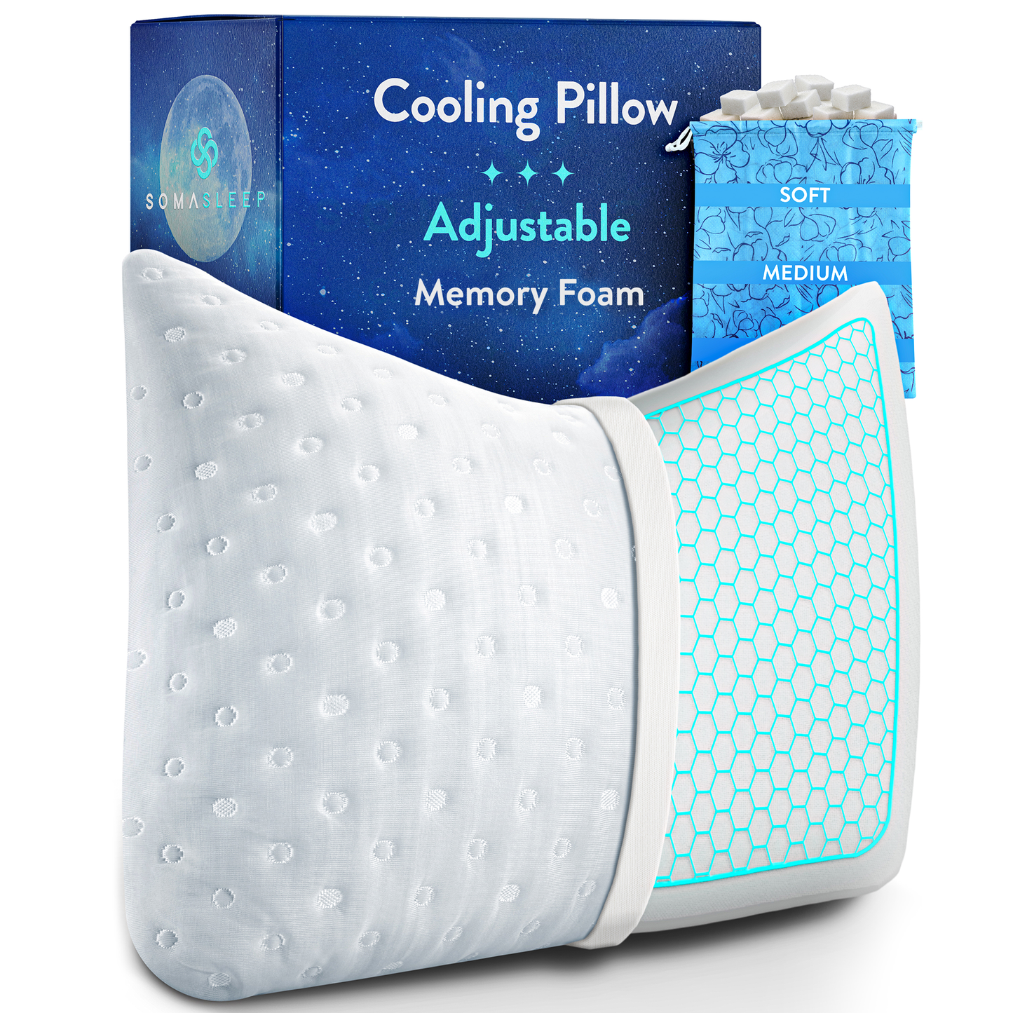 SelectSoma SomaSleep Cooling Pillow for Hot Sleepers with Lavender Scent  - Buy 2 get 30% Off